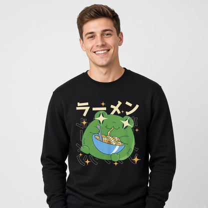 sweatshirt Kawaii frog eating ramen