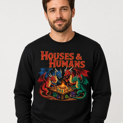 Houses and Humans D&D Gift Sweatshirt Dungeons and Dragons