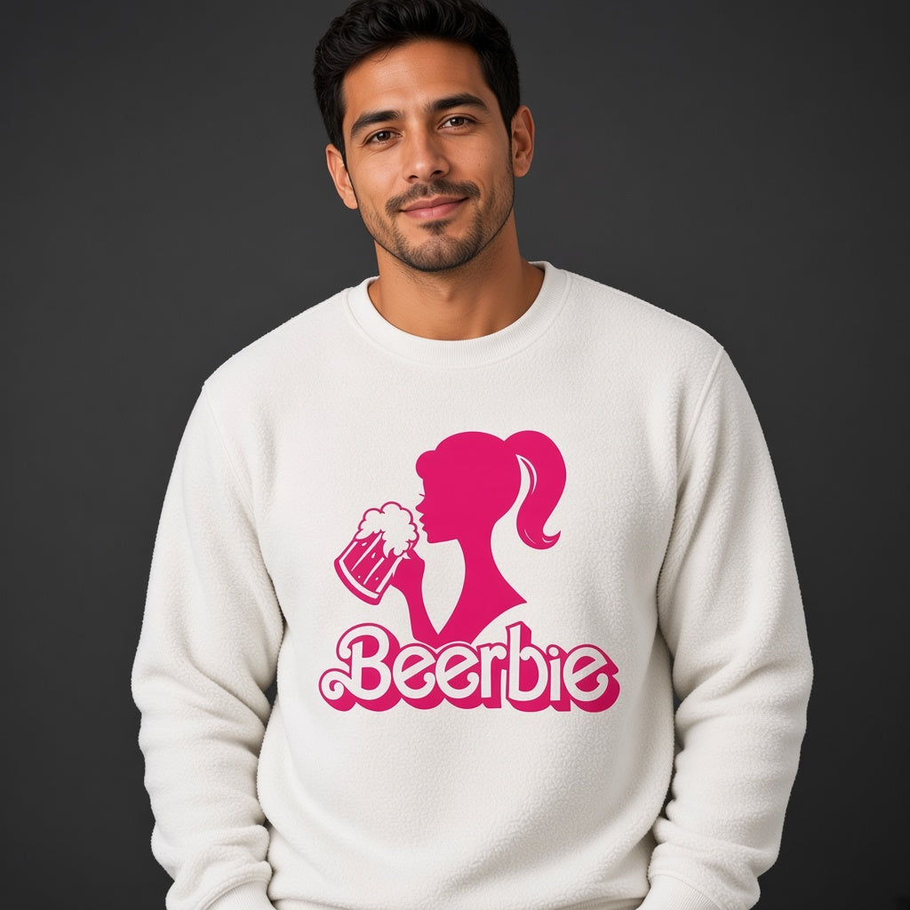Beerbies Funny Pink Beer Sweatshirt