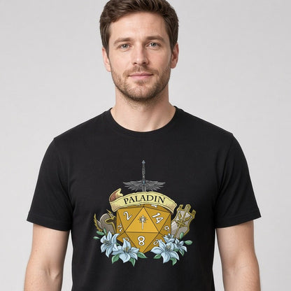 Paladin Dice Crest T-Shirt for D&D Players