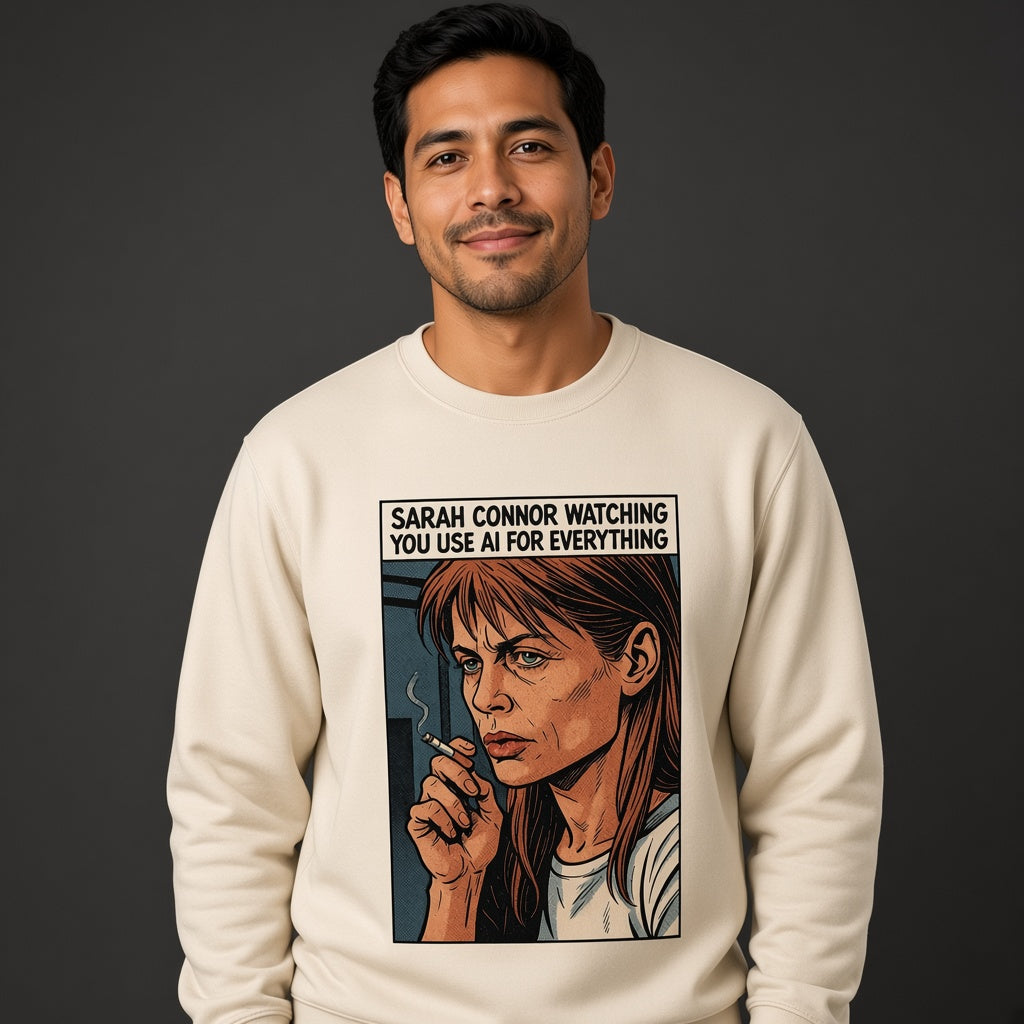 Watching You Use AI Funny Comic Sweatshirt