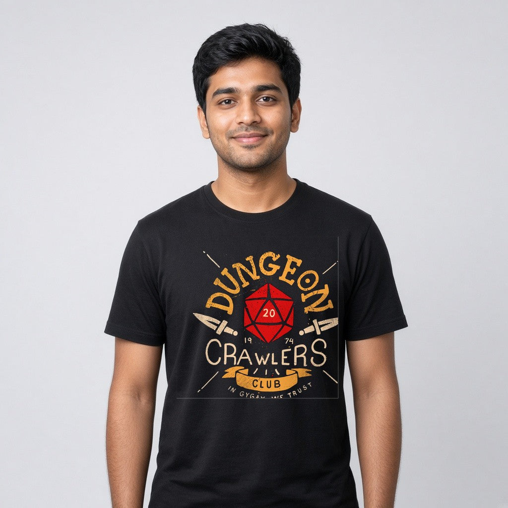 Dungeon Crawlers Club T-Shirt for D&D Players