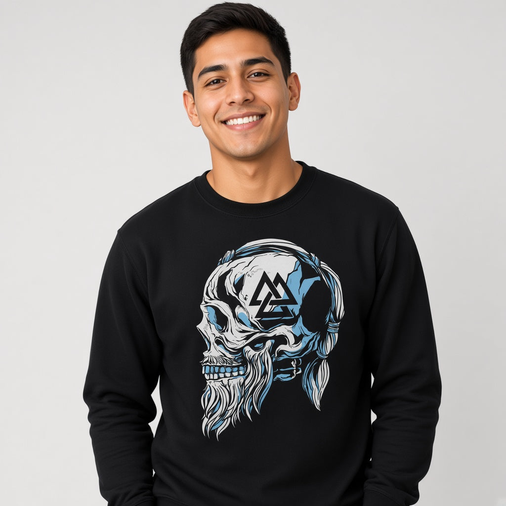 Viking skull sweatshirt, funny sweatshirt, graphic shirts, unisex tshirt, printed sweatshirt