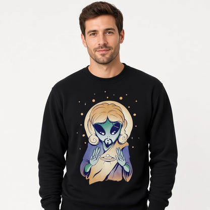 sweatshirt Alien Jesus