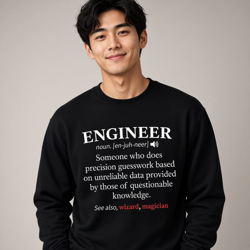 Engineer Definition Funny Dictionary Sweatshirt