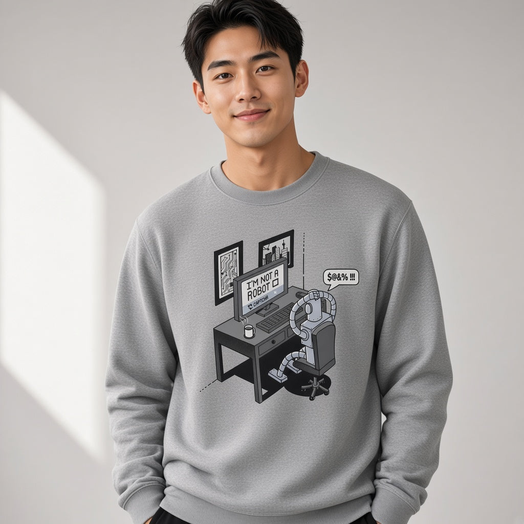 I'm Not a Robot Captcha Funny IT Humor Sweatshirt