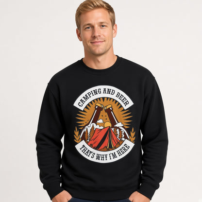 Camping and beer drinks Sweatshirt, Funny Unisex sweatshirt