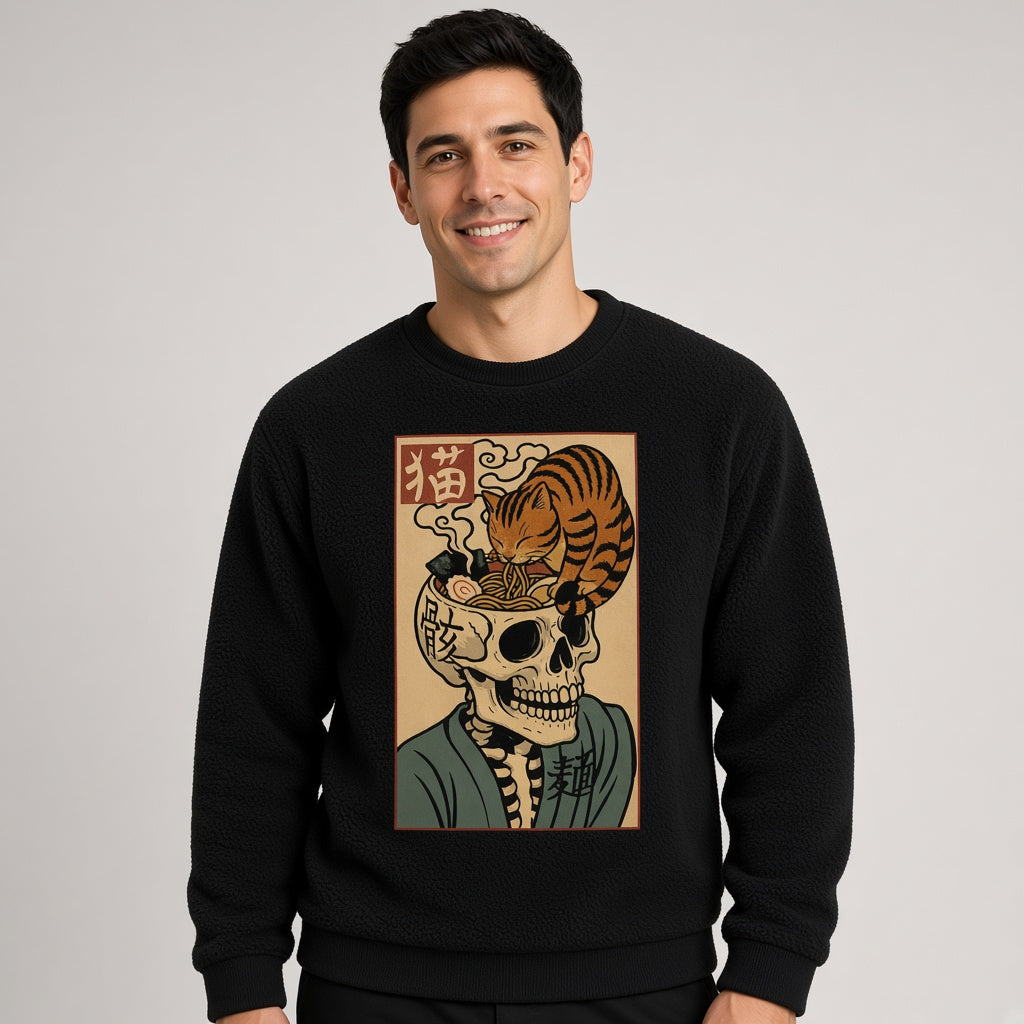 Cat Ramen Skull Sweatshirt