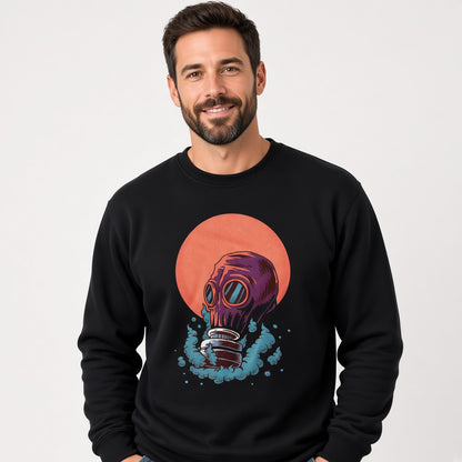 Gas mask sweatshirt, funny sweatshirt, graphic shirts, unisex tshirt, printed sweatshirt