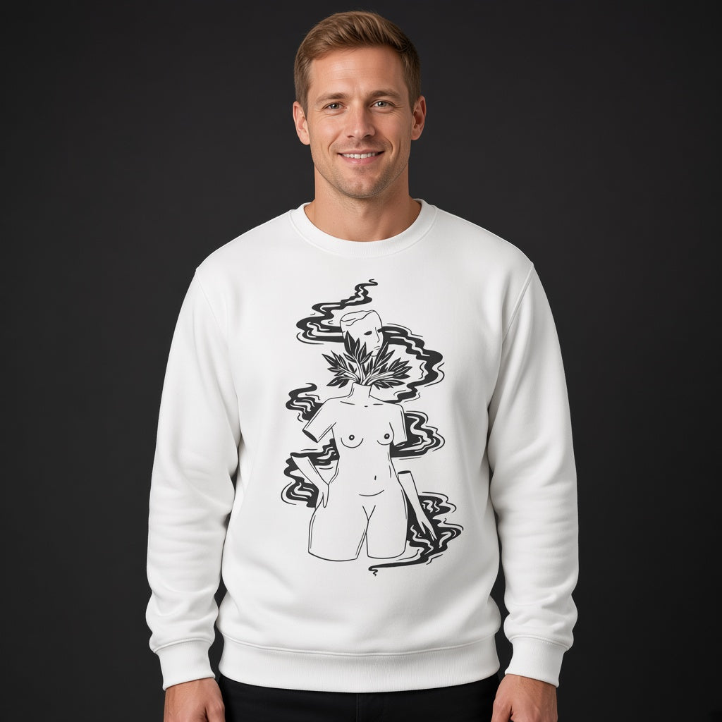 Female figure sweatshirt, funny sweatshirt, graphic shirts, unisex tshirt, printed sweatshirt