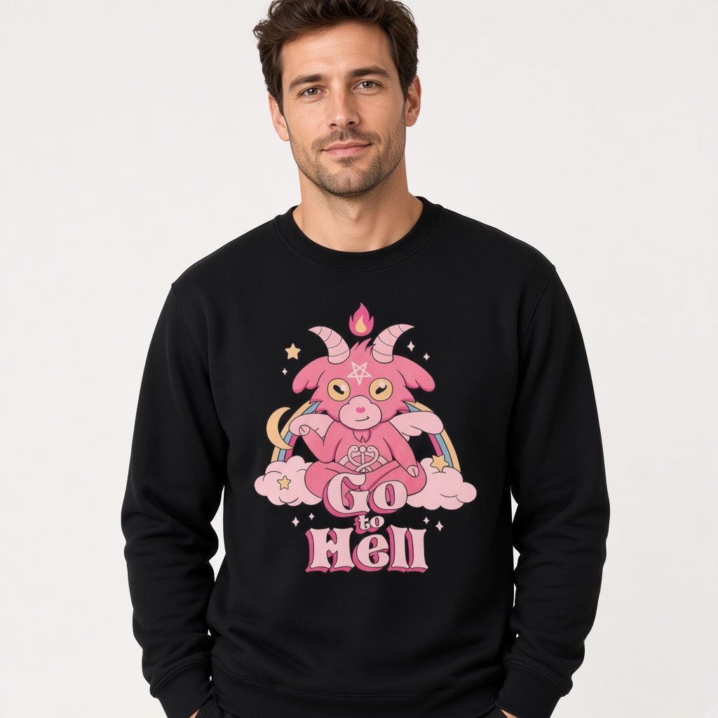 Go to hell sweatshirt, funny sweatshirt, graphic shirts, unisex tshirt, printed sweatshirt