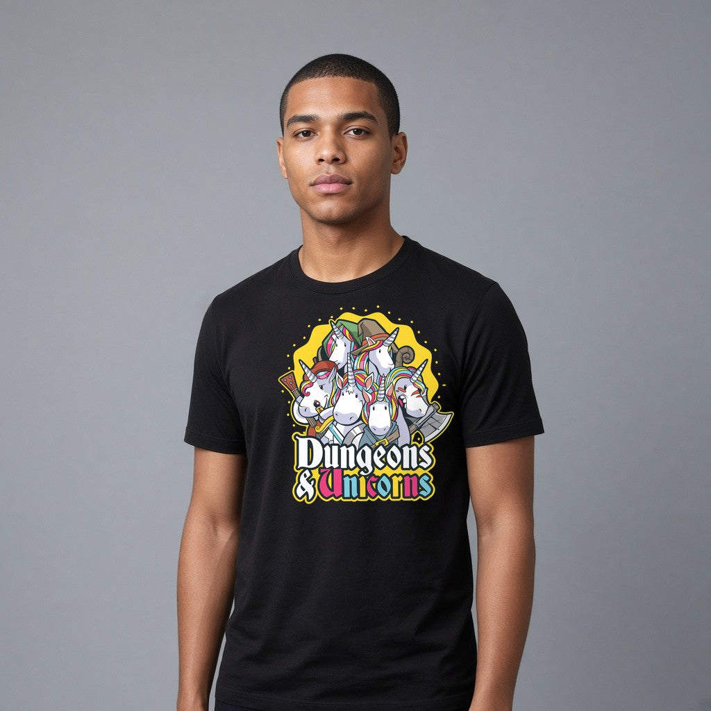 Dungeons and Unicorns Funny T-Shirt
