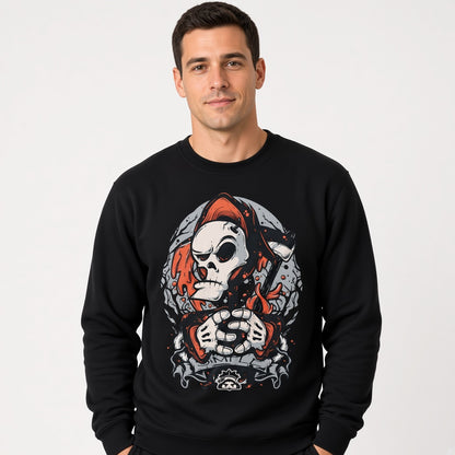 Skull in a cap sweatshirt, funny sweatshirt, graphic shirts, unisex tshirt, printed sweatshirt