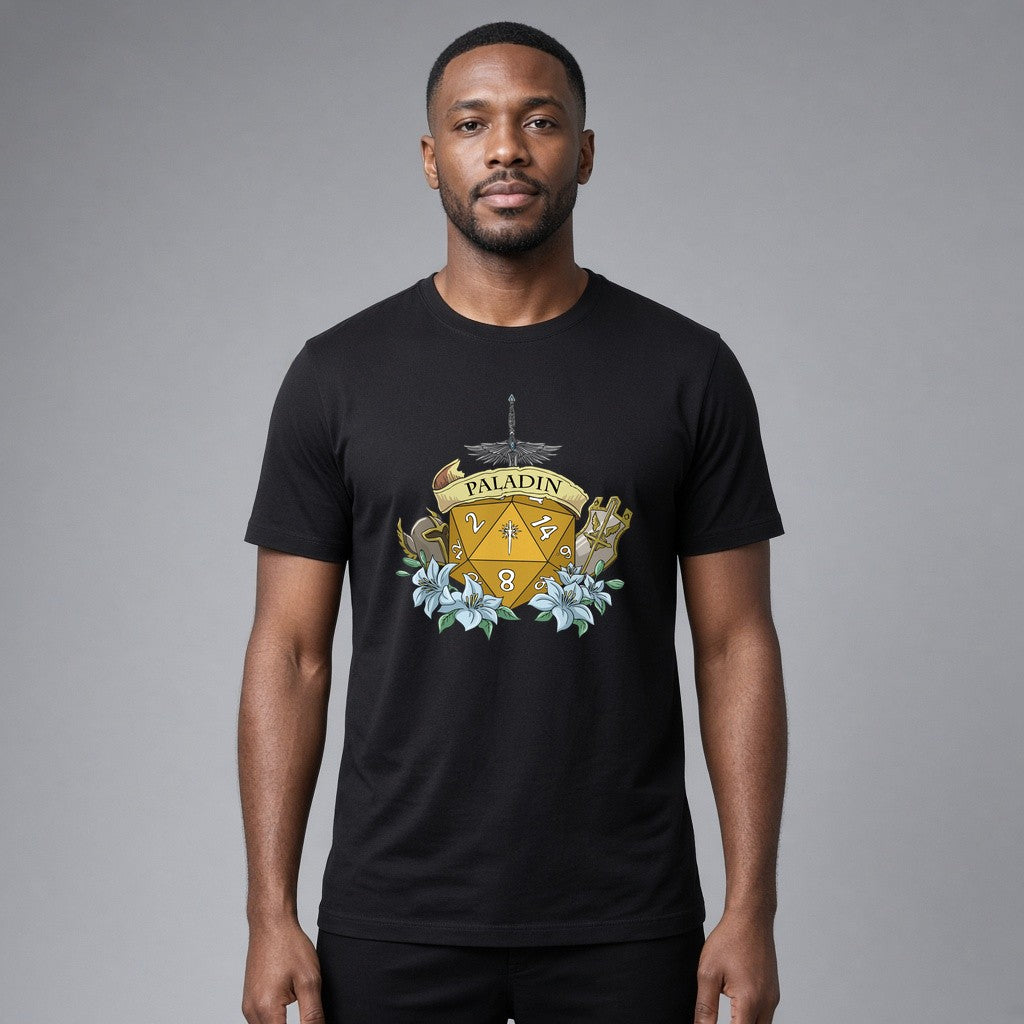Paladin Dice Crest T-Shirt for D&D Players