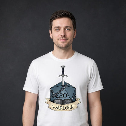 Warlock Class Dice T-Shirt for D&D Players