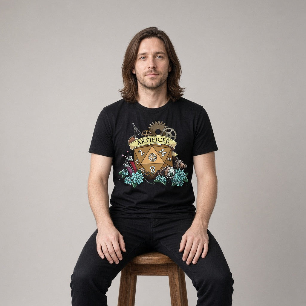 Artificer Dice Crest T-Shirt for D&D Players