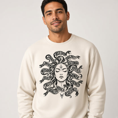 Mythical Medusa Graphic Sweatshirt Gift for Feminists