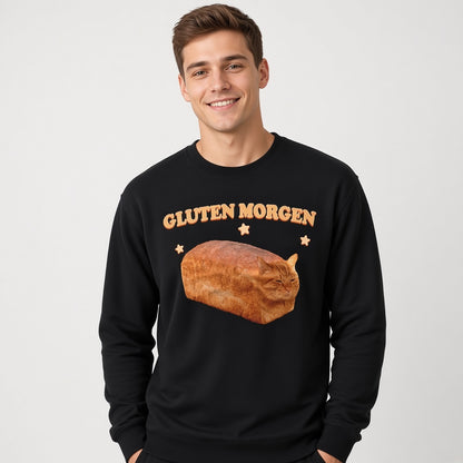 Gluten Morgen Funny Cat Bread Loaf Sweatshirt