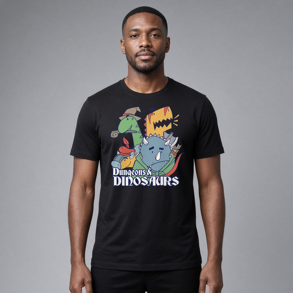 Dungeons and Dinosaurs Funny T-Shirt