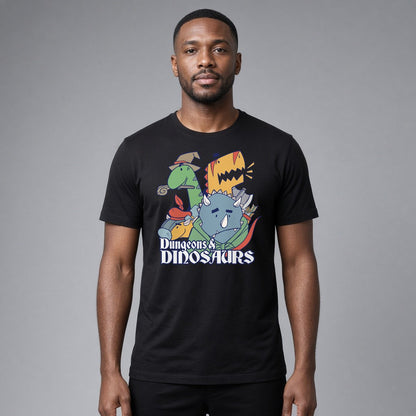 Dungeons and Dinosaurs Funny T-Shirt