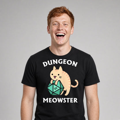 Dungeon Meowster Cat T-Shirt for D&D Players