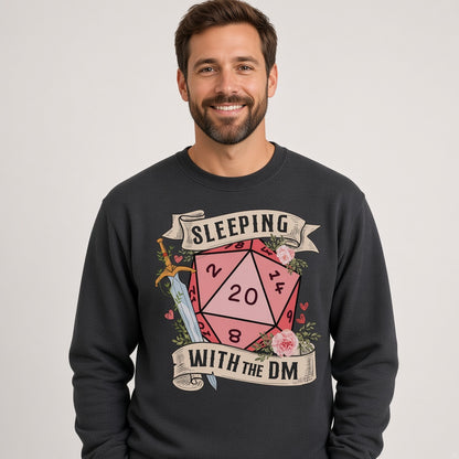 Sleeping With the DM Funny D&D D20 Sweatshirt