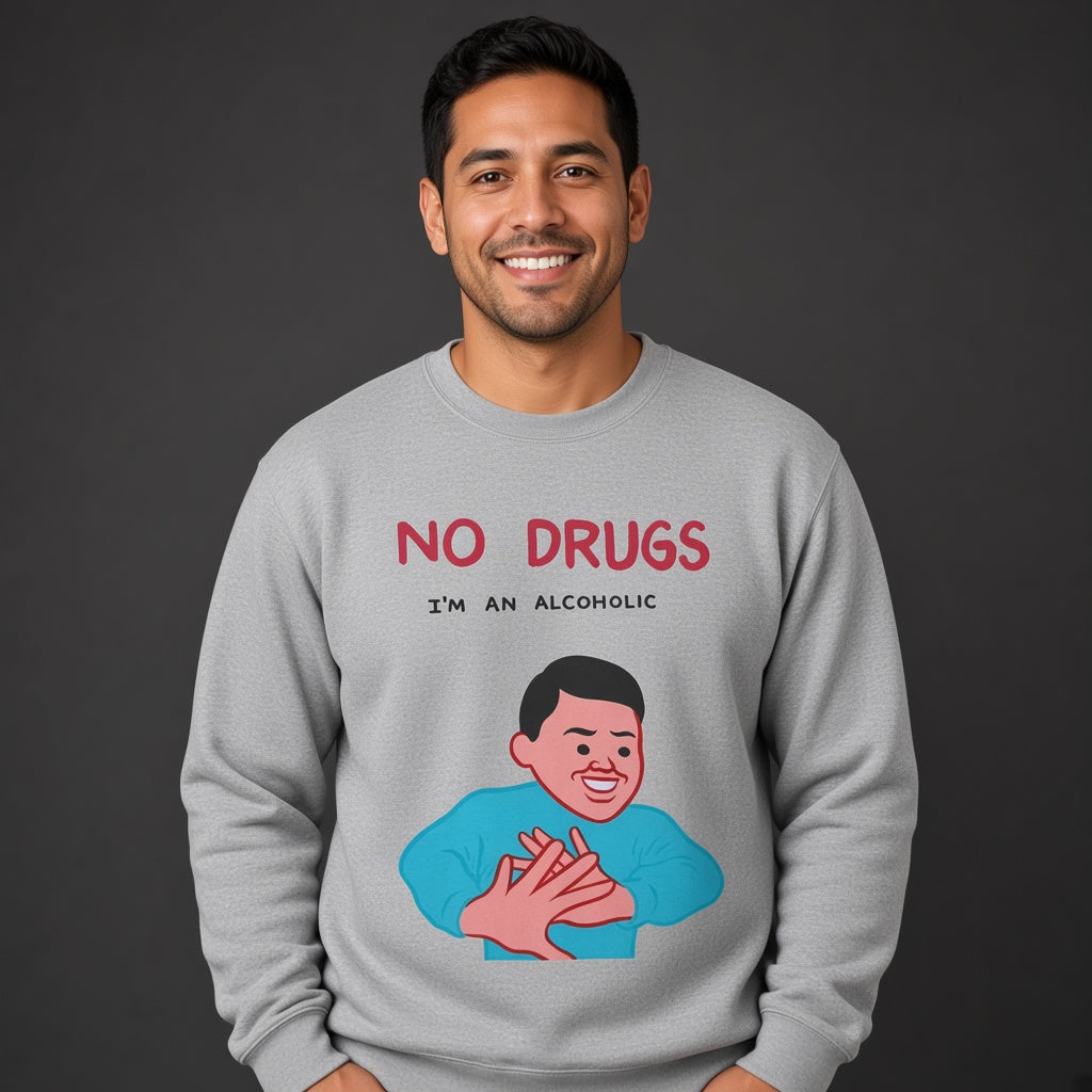 No drugs i'm an alcoholic Sweatshirt, Funny Unisex sweatshirt