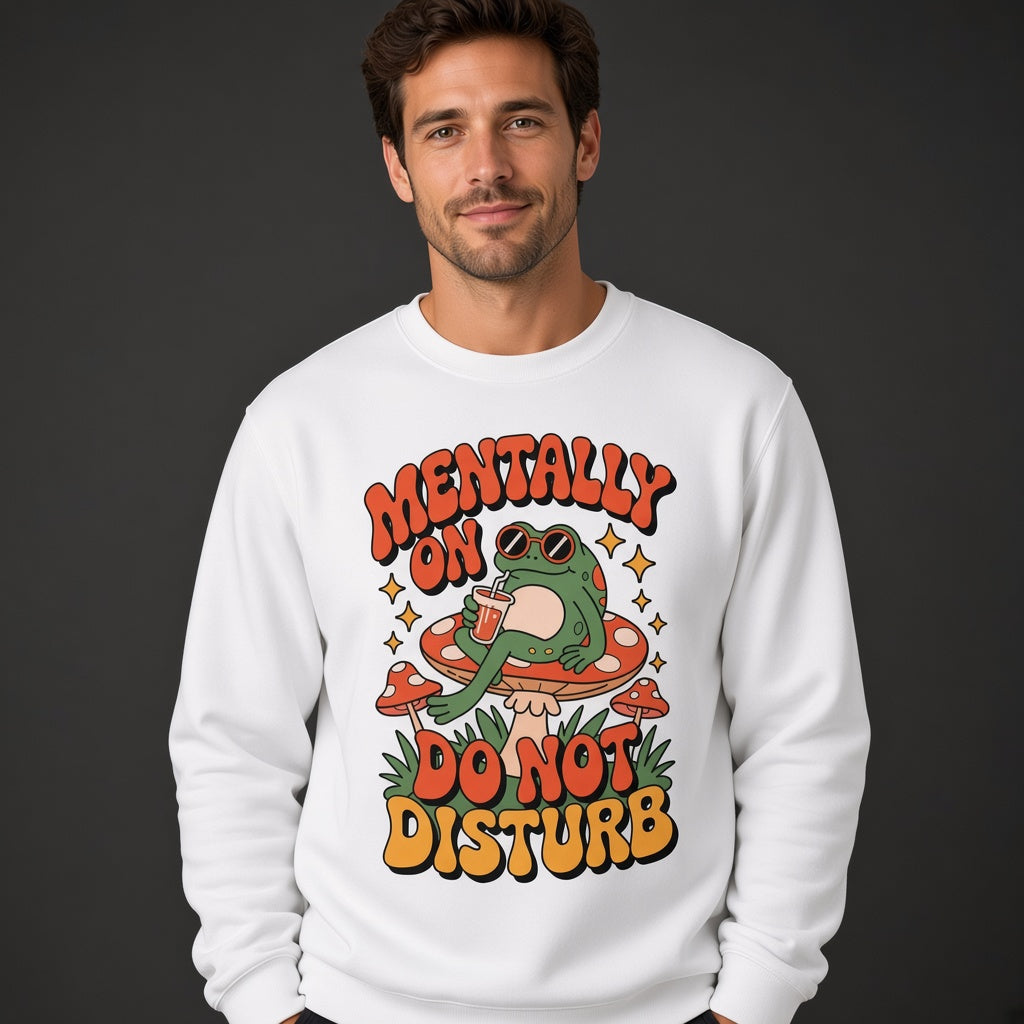 Do Not Disturb Funny Frog Mushroom Sweatshirt