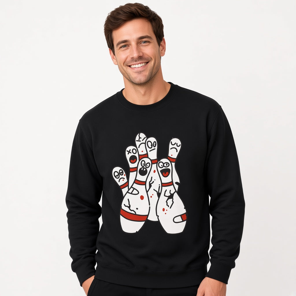 Fun bowling pins sweatshirt, graphic shirts, unisex tshirt, printed sweatshirt