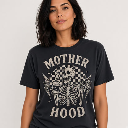 Mother Hood Funny Skeleton T-Shirt for Moms
