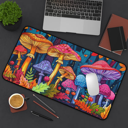 poisonous mushrooms Desk Mat, Psychedelic gaming mouse mat, XXL deskpad mouse pad