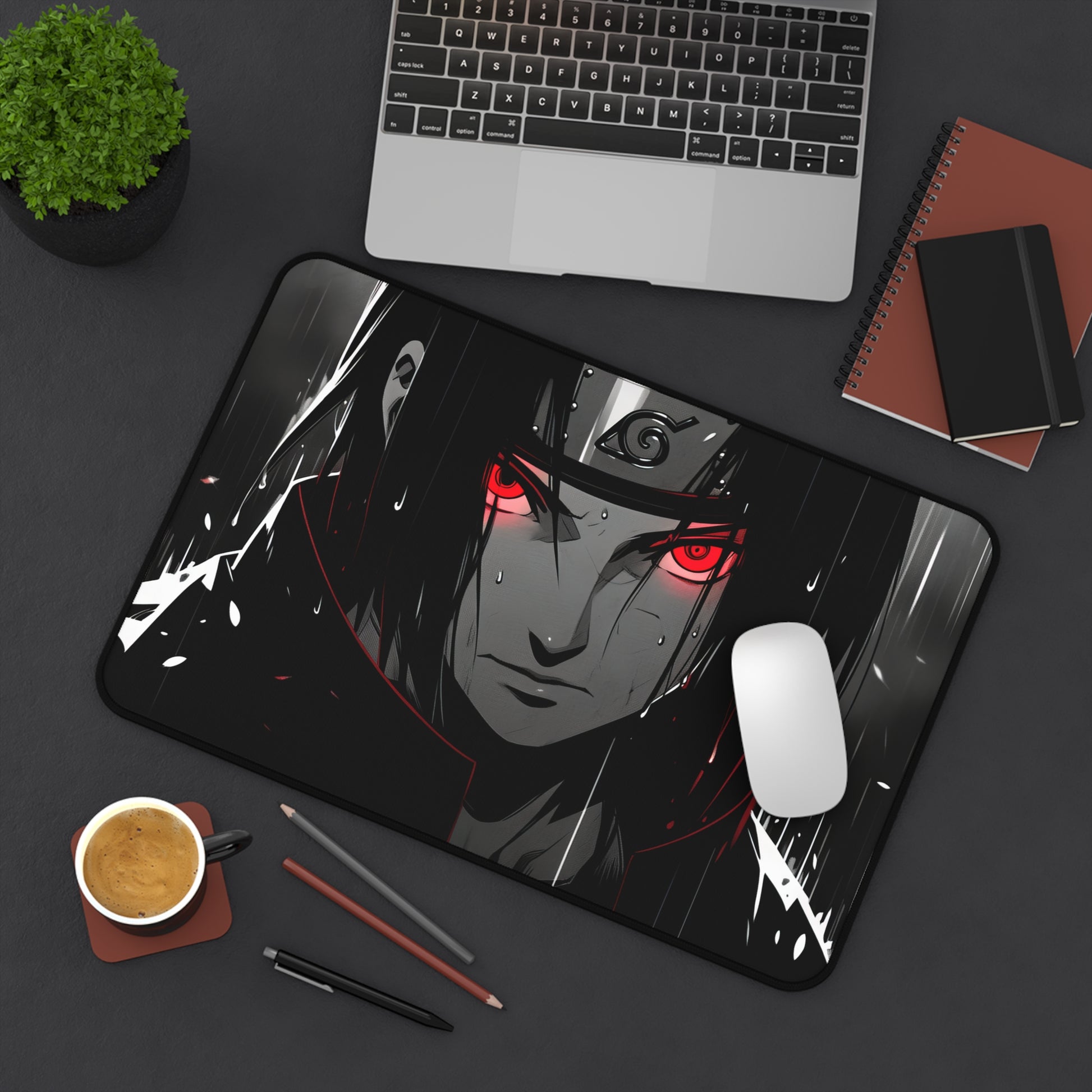 Dark Naruto Desk Mat, Gaming keyboard matt, mousepad large, XXL extended deskpad mouse pad - Bolt Print