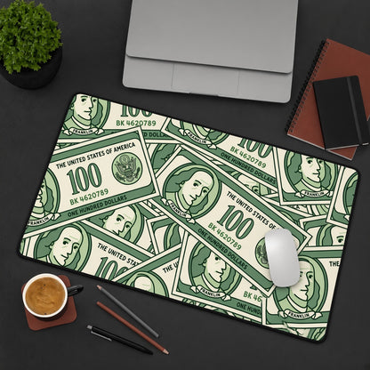 Cartoon Hundred Dollar Bills Pattern Desk Mat