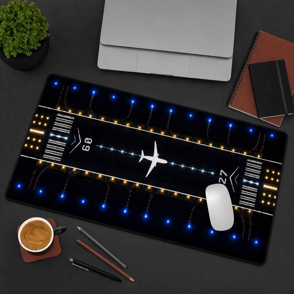 Airport Runway Airplane Gaming Desk Mat