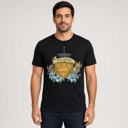 Paladin Dice Crest T-Shirt for D&D Players