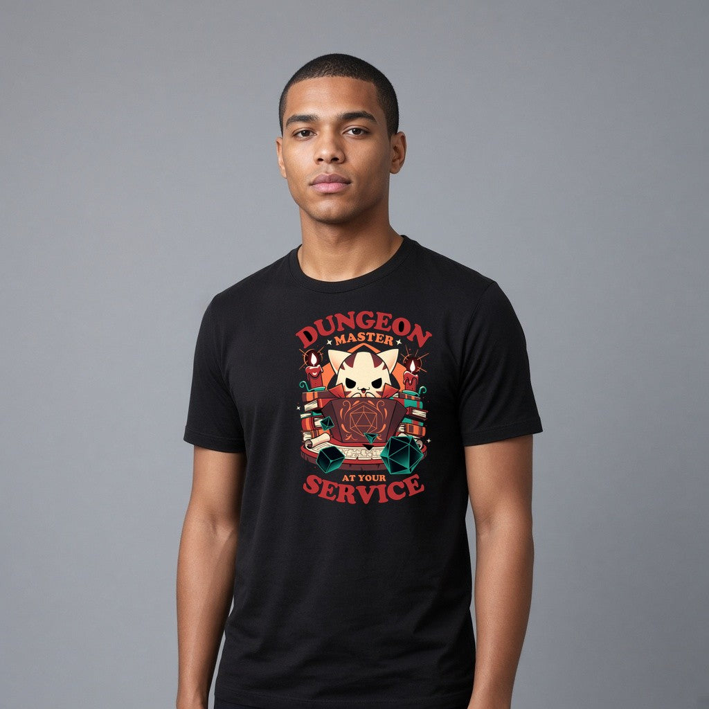 Dungeon Master Cat T-Shirt for D&D Players