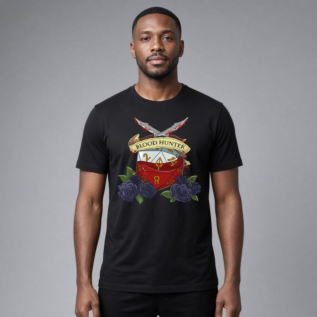 Blood Hunter Dice Crest T-Shirt for D&D Players