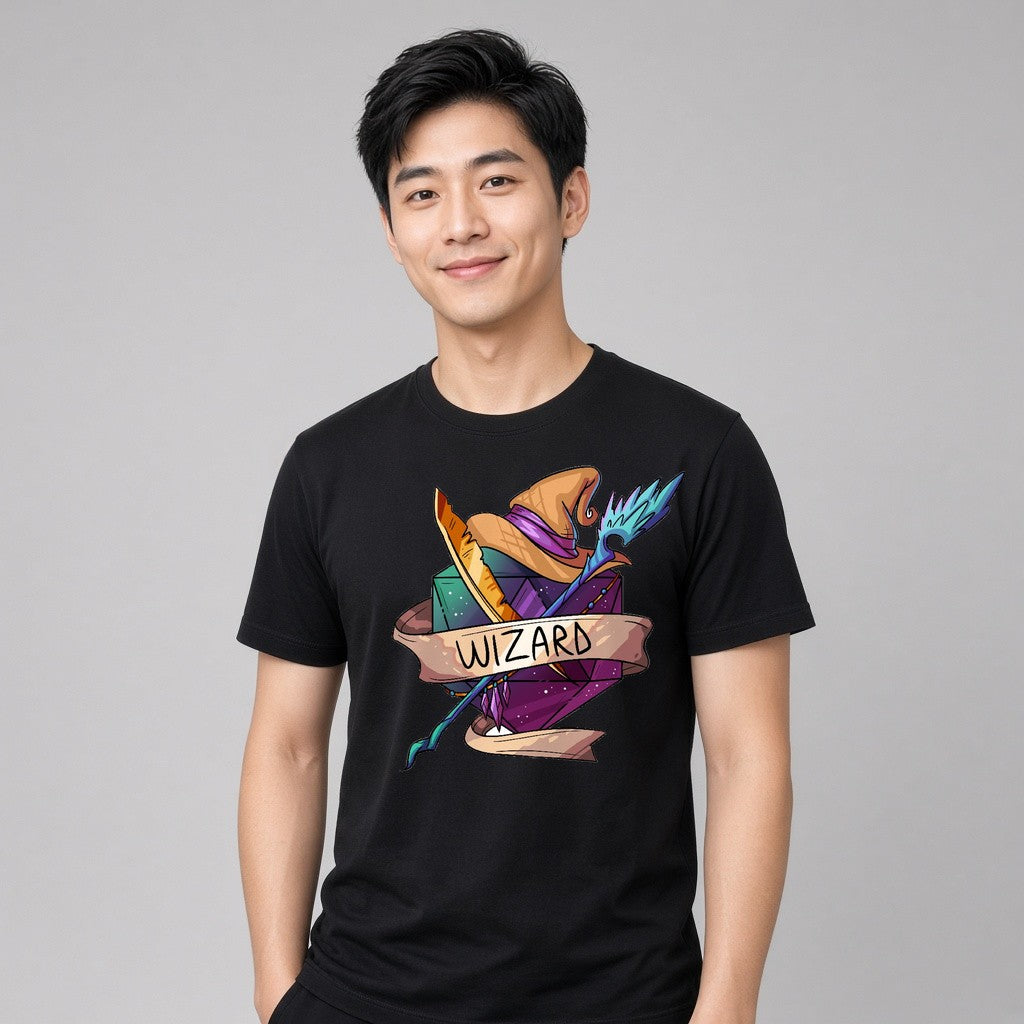 Wizard Hat and Wand T-Shirt for D&D Players