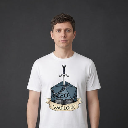 Warlock Class Dice T-Shirt for D&D Players