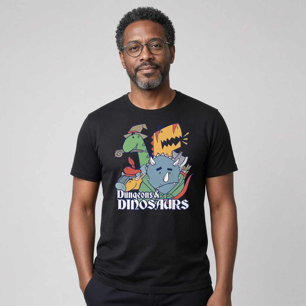 Dungeons and Dinosaurs Funny T-Shirt