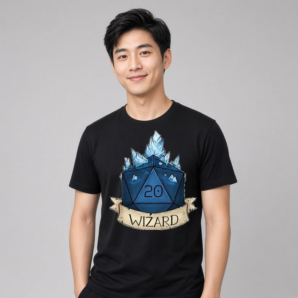 Wizard Class Dice T-Shirt for D&D Players