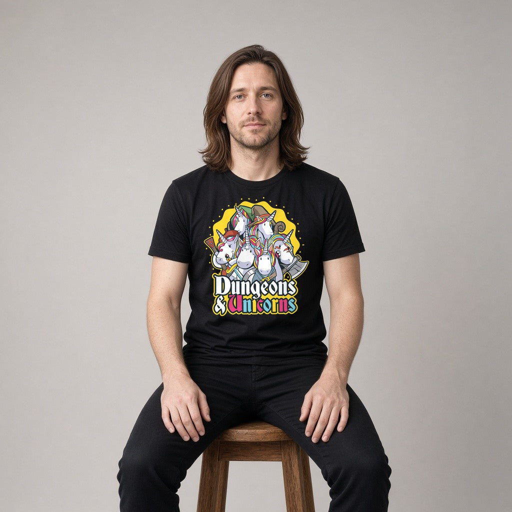 Dungeons and Unicorns Funny T-Shirt