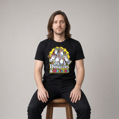 Dungeons and Unicorns Funny T-Shirt