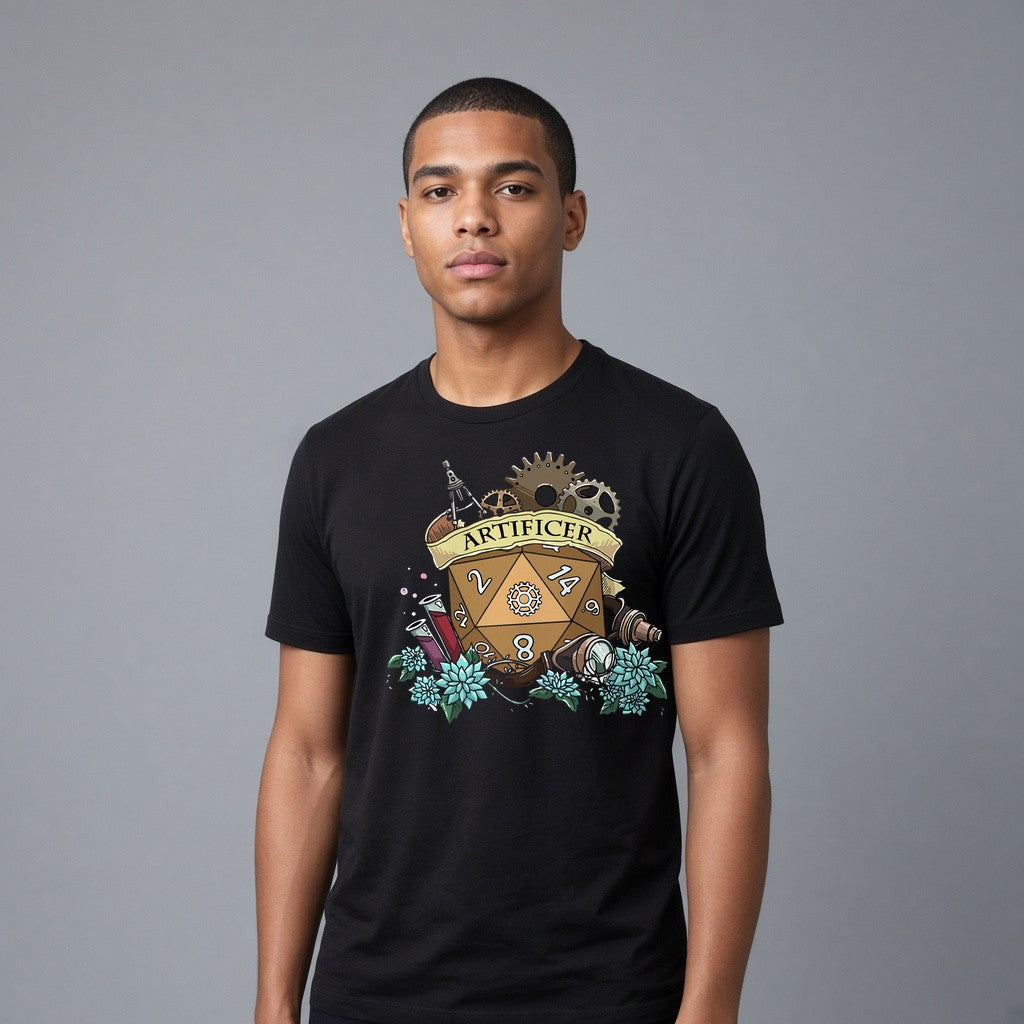 Artificer Dice Crest T-Shirt for D&D Players