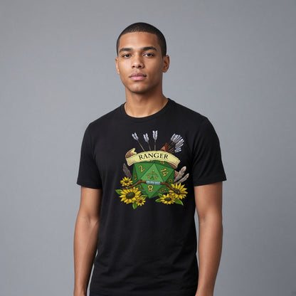 Ranger Dice Crest T-Shirt for D&D Players