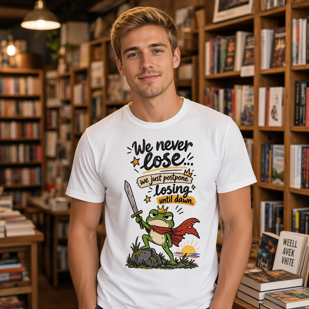 We Never Lose Until Dawn Funny Frog T-Shirt