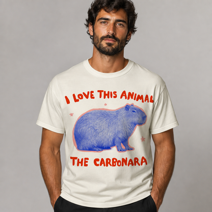 I Love This Animal The Carbonara Capybara Meme Funny T-Shirt