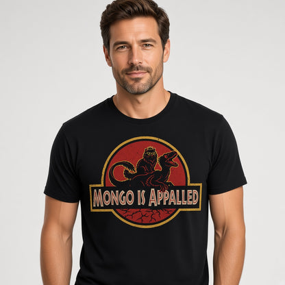 Mongo Is Appalled Funny Cat Riding Dinosaur T-Shirt
