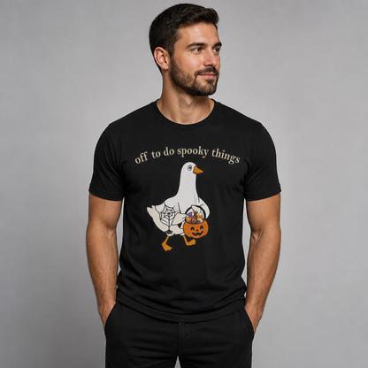 Off to Do Spooky Things Goose T-Shirt, Funny Halloween