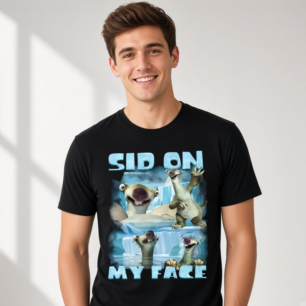 Sid On My Face Funny Ground Sloth Meme T-Shirt